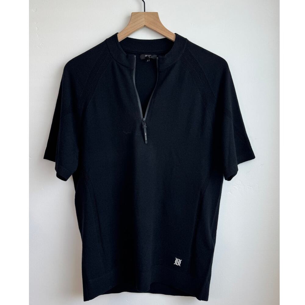 Reiss Golf Quarter Zip Polo Black Men’s Size Medium